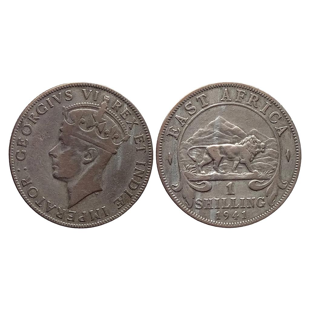 British East Africa George VI 1941 AD Silver (.250 silver) 1 Shilling