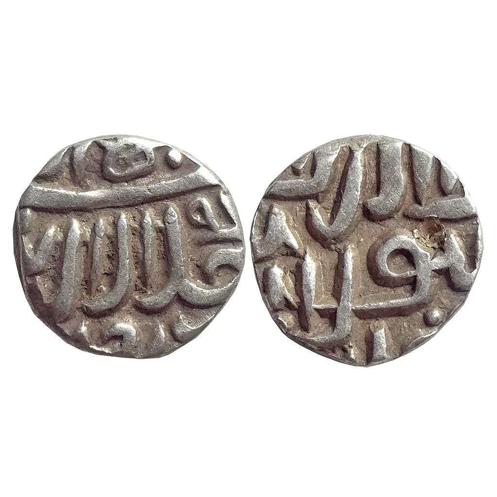 Mughal Akbar Provincial issues Malwa type Mintless type Silver &quot;½ Tanka&quot;