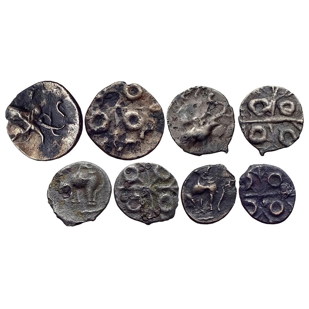 Ancient Nashik Region Satavahanas Set of 4 Coins Potin Unit