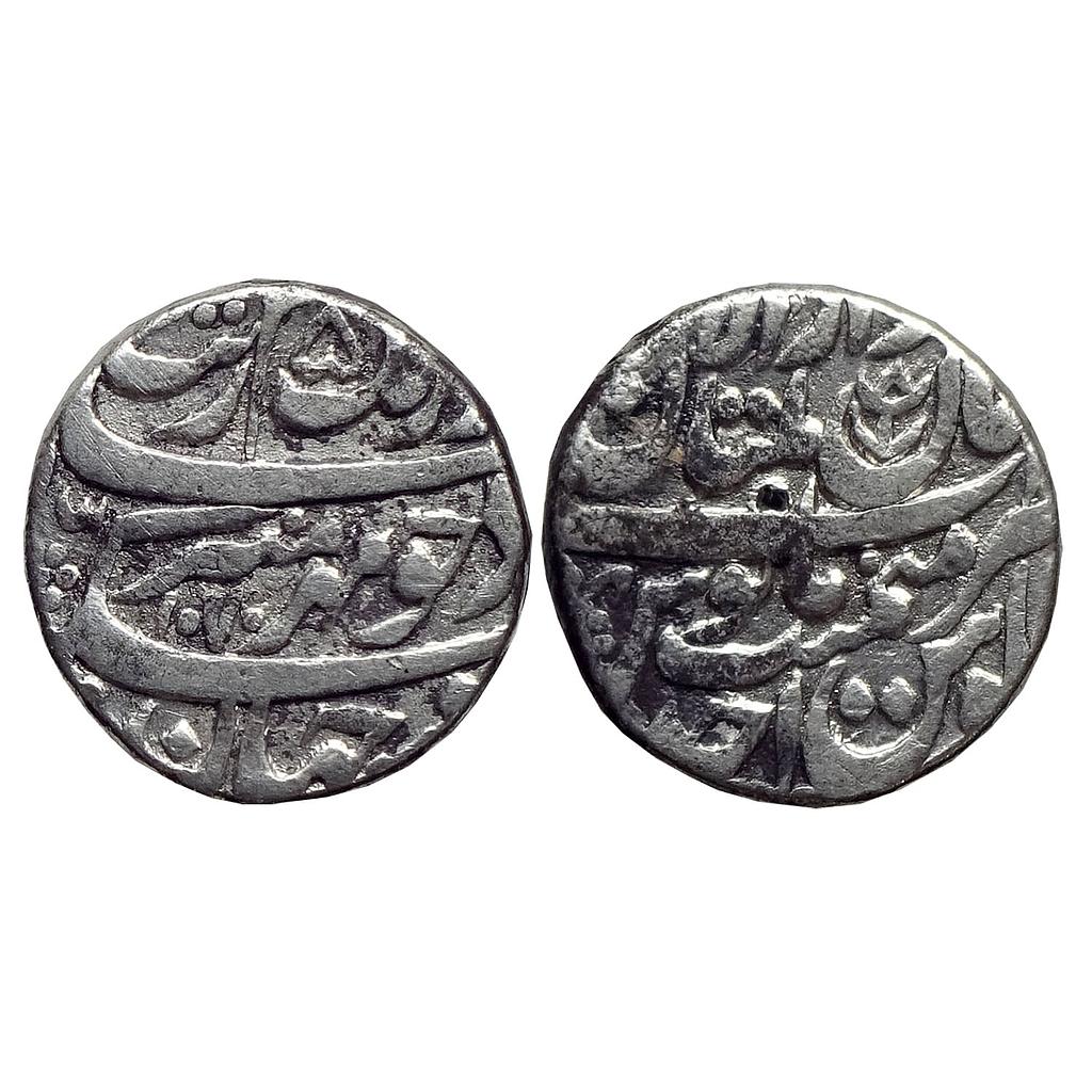 Mughal Aurangzeb Dar-ul-Aman Multan Mint Mihr-e-munir couplet Silver Rupee