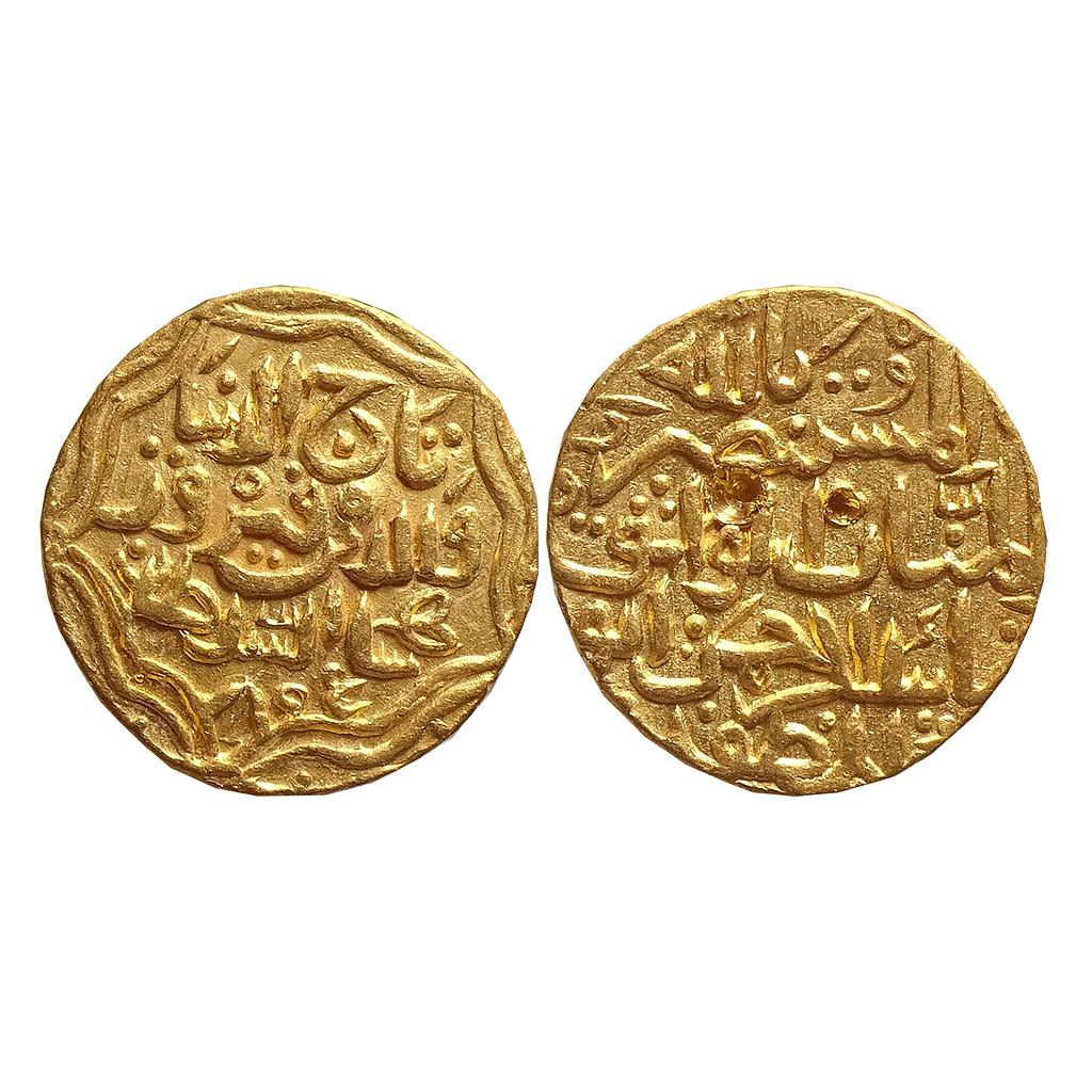 Bahamani Sultan Taj ud din Firuz Mintless type Gold Tanka