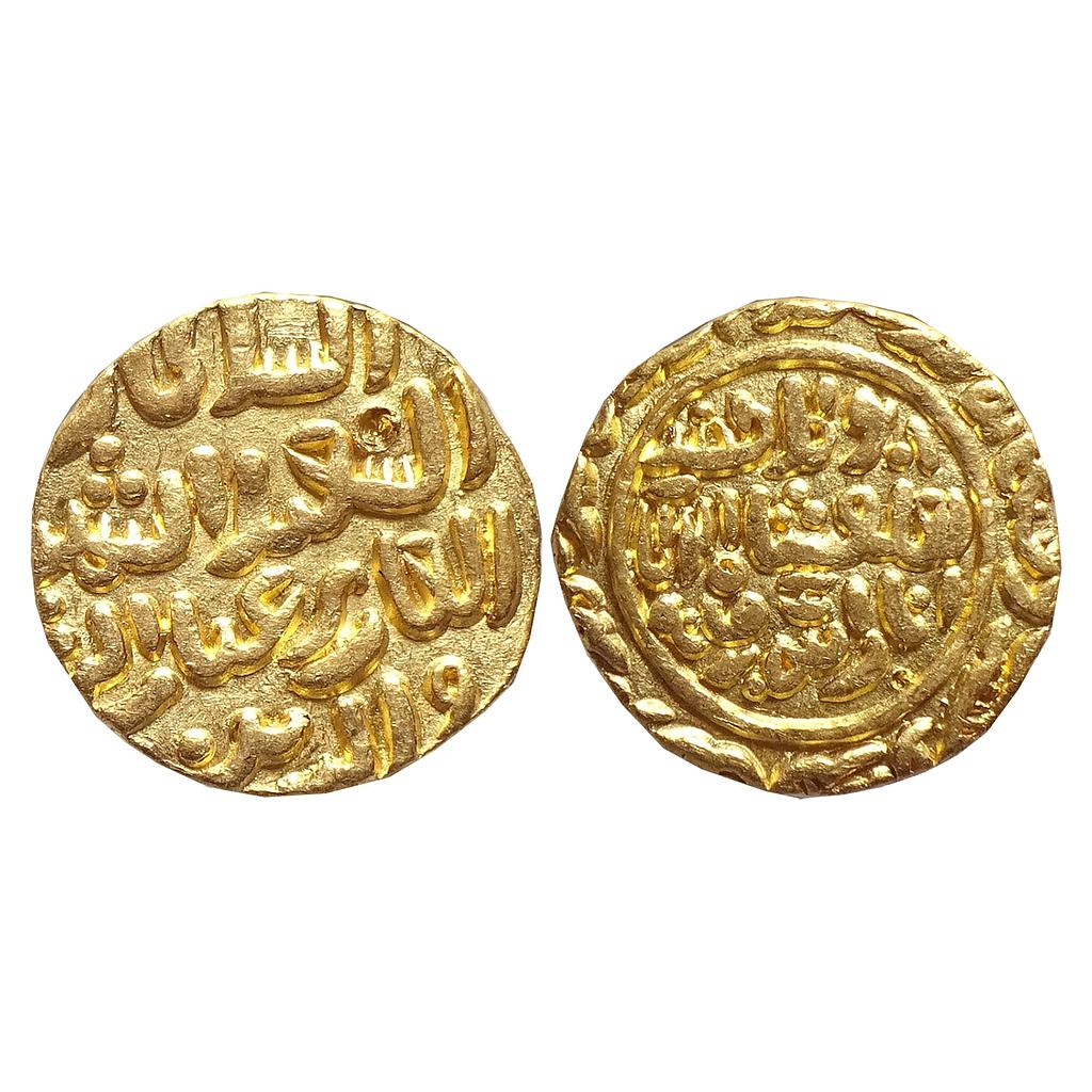 Delhi Sultan Tughlaqs Muhammad Shah III bin Tughluq Baldah Qutbabad Mint Gold Tanka