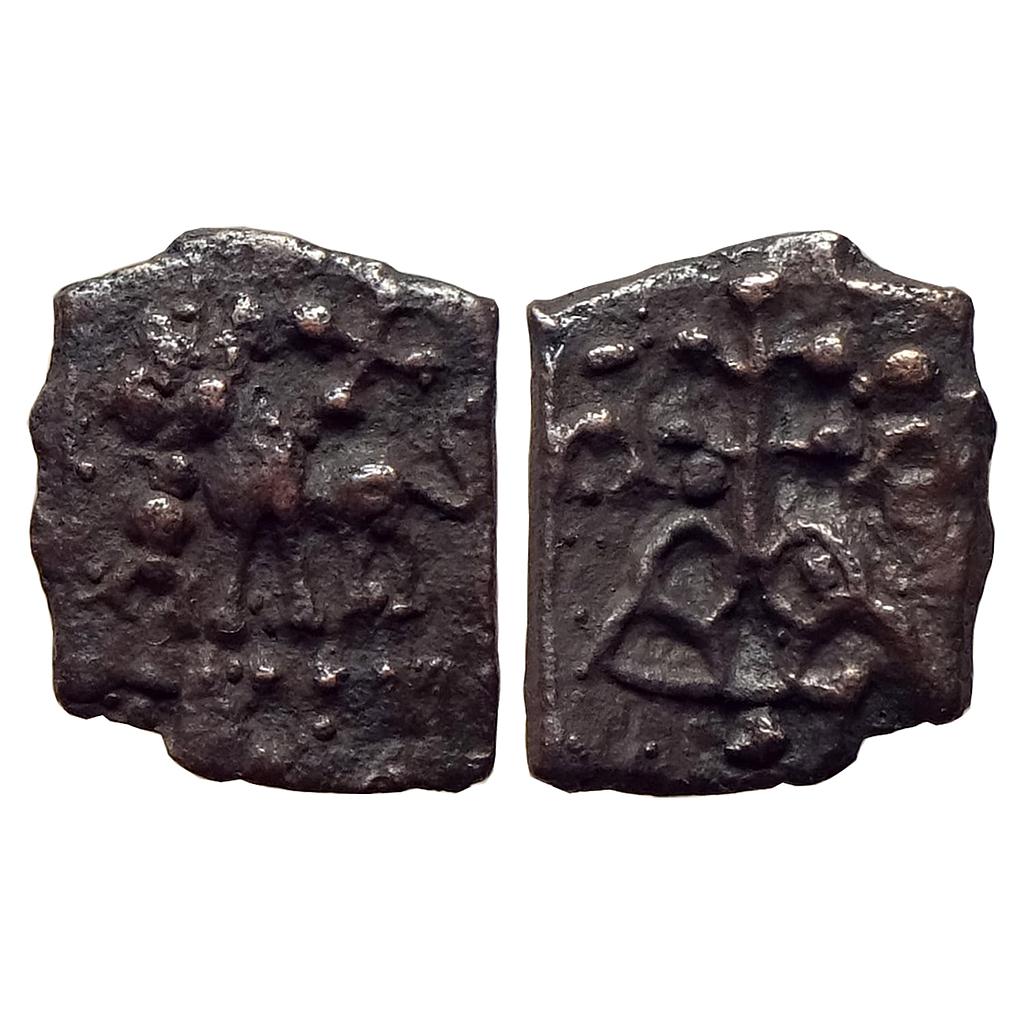 Ancient Kaushambi Vatsa Region Lion Type Uninscribed Cast Copper Unit