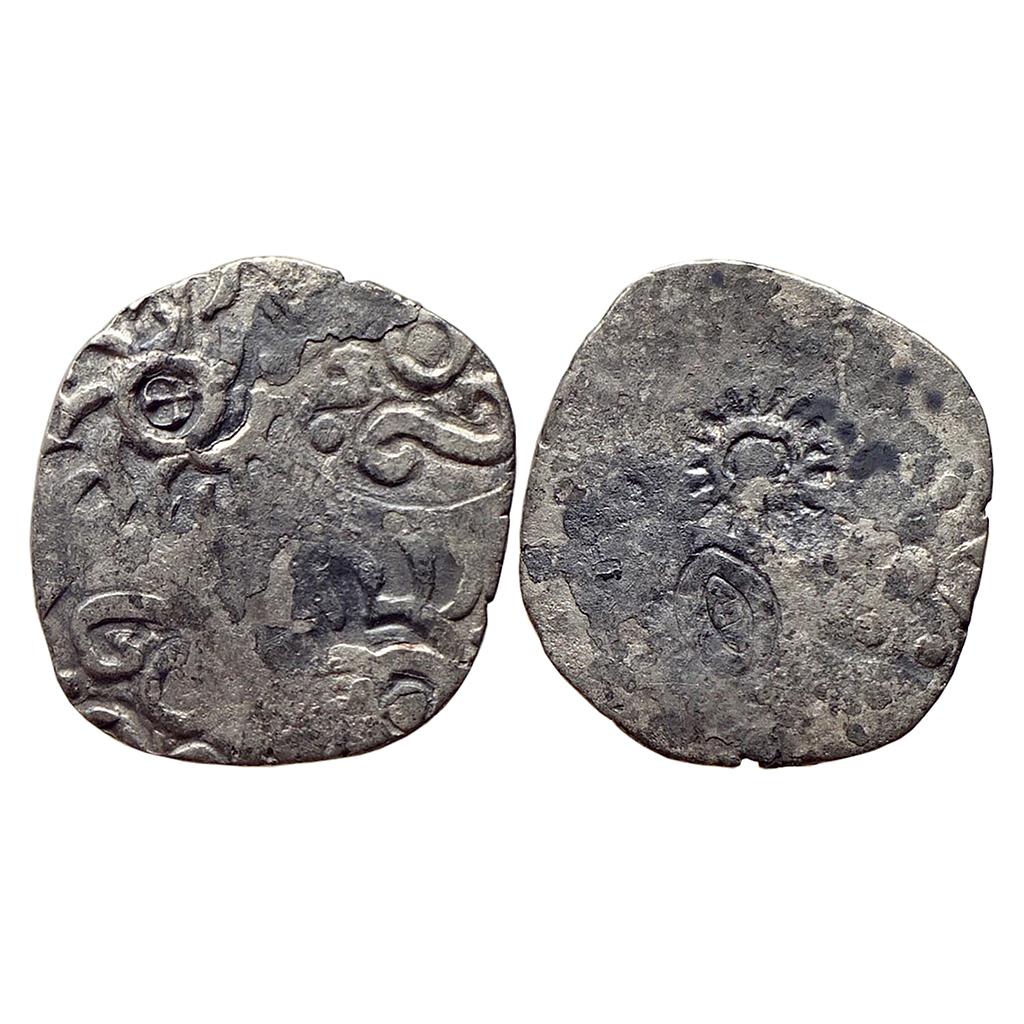 Ancient Punch Marked Coinage Middle Ganga valley Kashi-Kosala Issue AABB type Silver Vimshatika