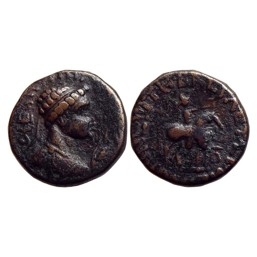 Ancient Kushanas Vima Takto Soter Megas Copper Drachm