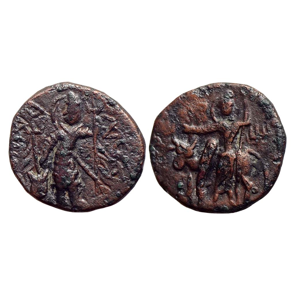 Ancient Kushanas Vasudeva I Oesho Shiva Copper Di-Drachm