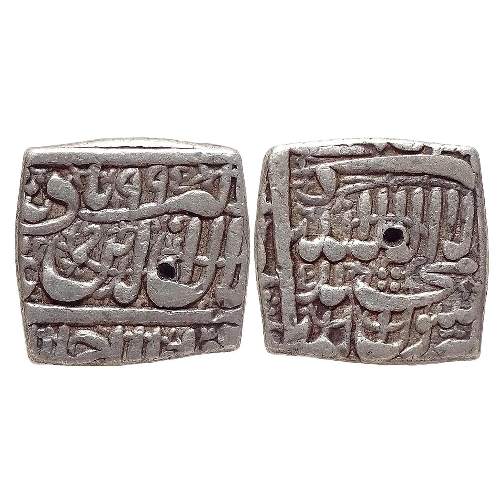 Mughal Akbar Dar-us-Sultanat Ahmadabad Mint Silver Square Rupee