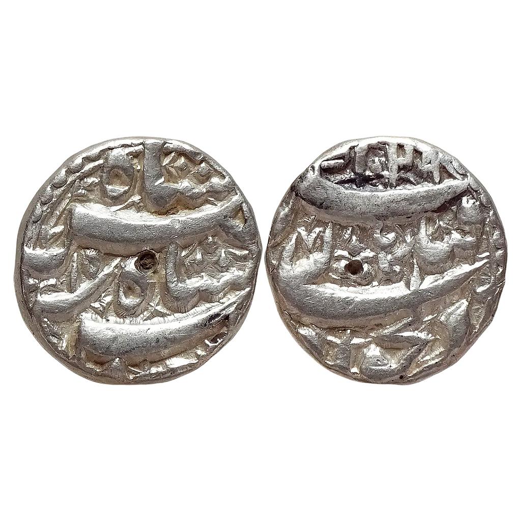 Mughal Jahangir Qandhar Mint Dilkha Couplet Silver Rupee