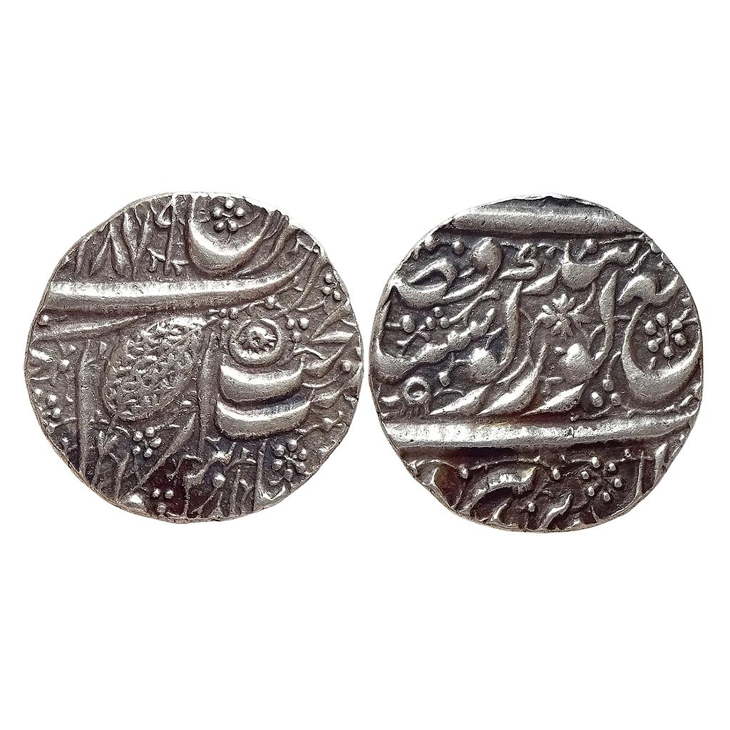 IK Sikh Empire Ranjit Singh VS 1879 Amritsar Mint Nanakshahi Couplet Silver Rupee