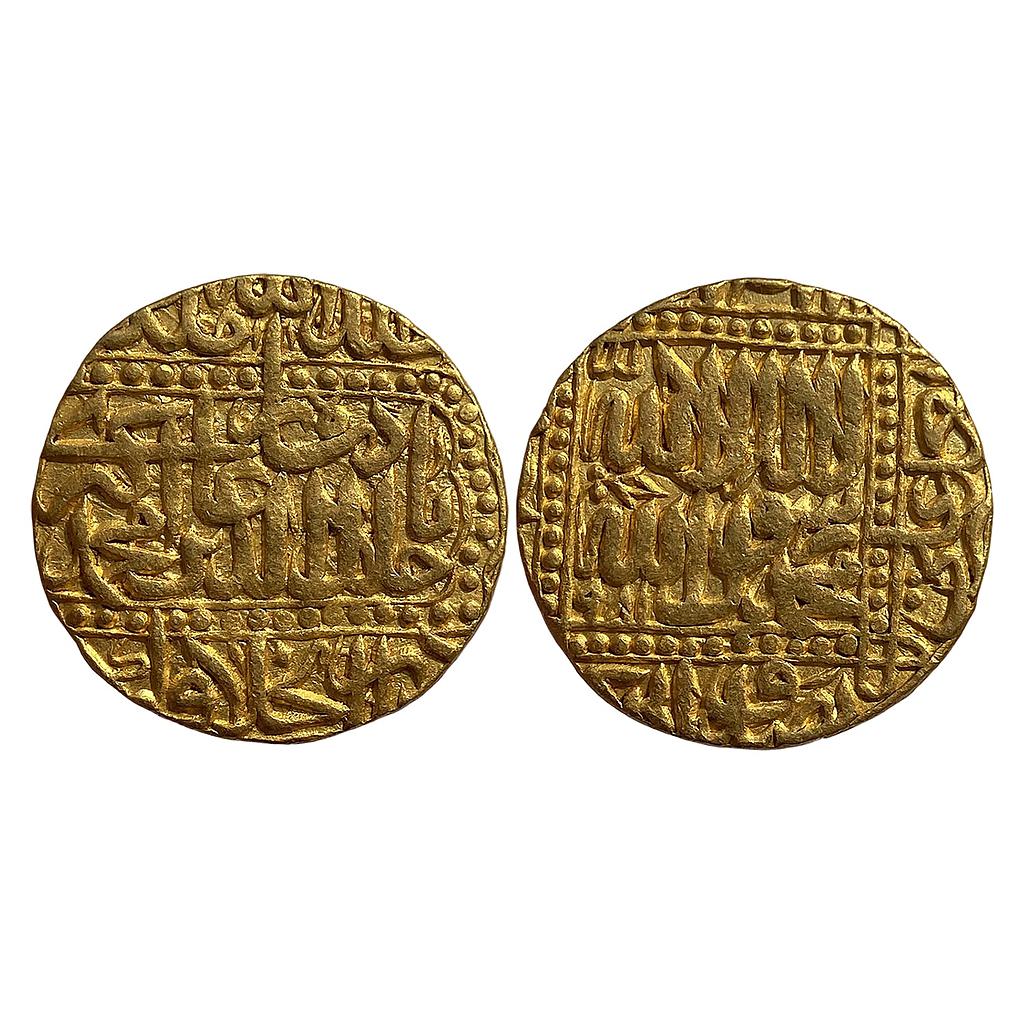 Mughal Akbar Dar-ul-Khilafat Ahmadabad Mint Gold Mohur