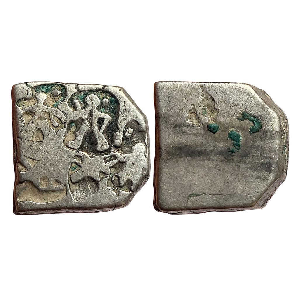 Ancient Archaic Series Punch Marked Coinage Magadha Imperial Series Three human Series VII 584-587 Type Silver Karshapana