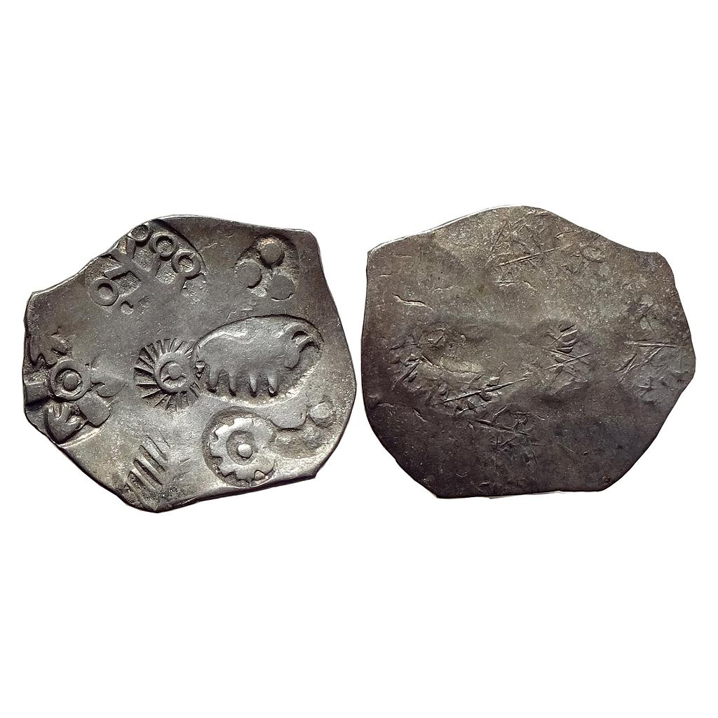 Ancient Punch Marked Coinage Magadha Mahajanapada Series I Type 181a Silver Karshapana