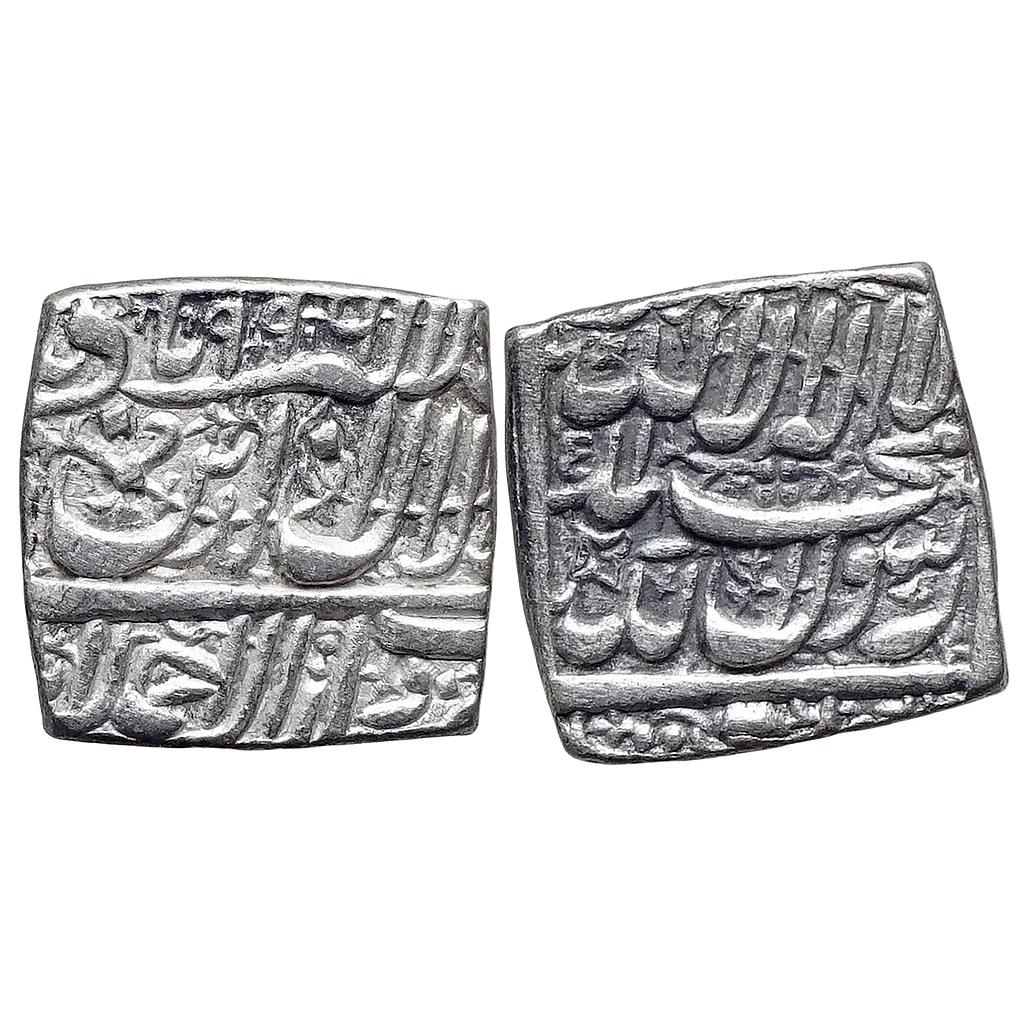 Mughal Akbar Dar-us-Sultanat Ahmadabad Mint Silver Square Rupee