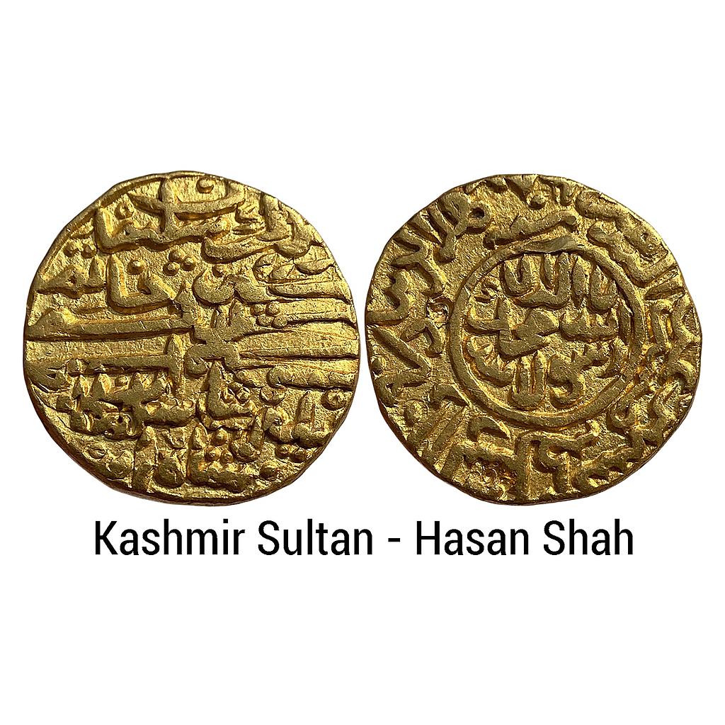 Kashmir Sultan Hasan Shah Dar al-Saltanat Kashmir Mint Gold Dinar