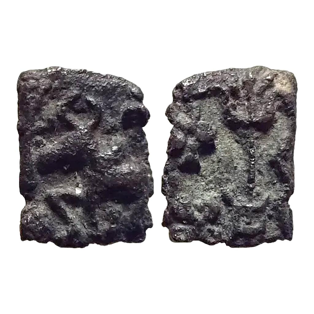 Ancient Kaushambi Cast Copper Fractional Unit