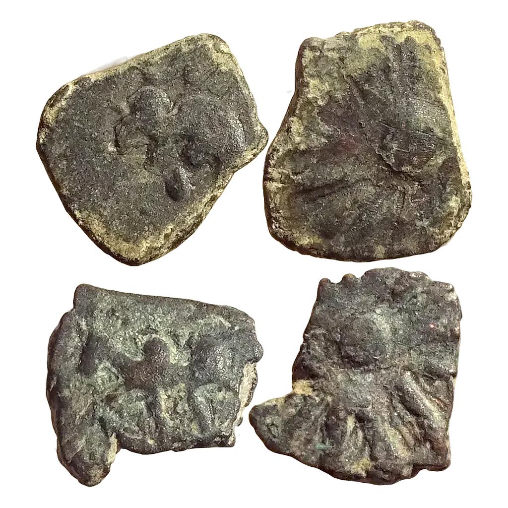 Ancient Vidarbha Pre-Satavahana Period Patalatolata Series Set of 2 Coins Copper Unit