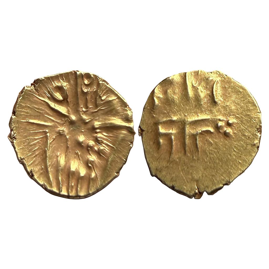 IK Maratha Confideracy Tanjore Fanams Nayaks of Tanjore Raja Ram type Gold Fanam