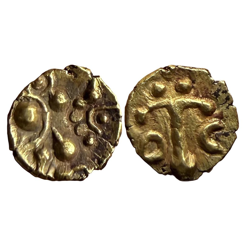 Hindu Medieval Chalukyas of Kalyana Gold Fanam