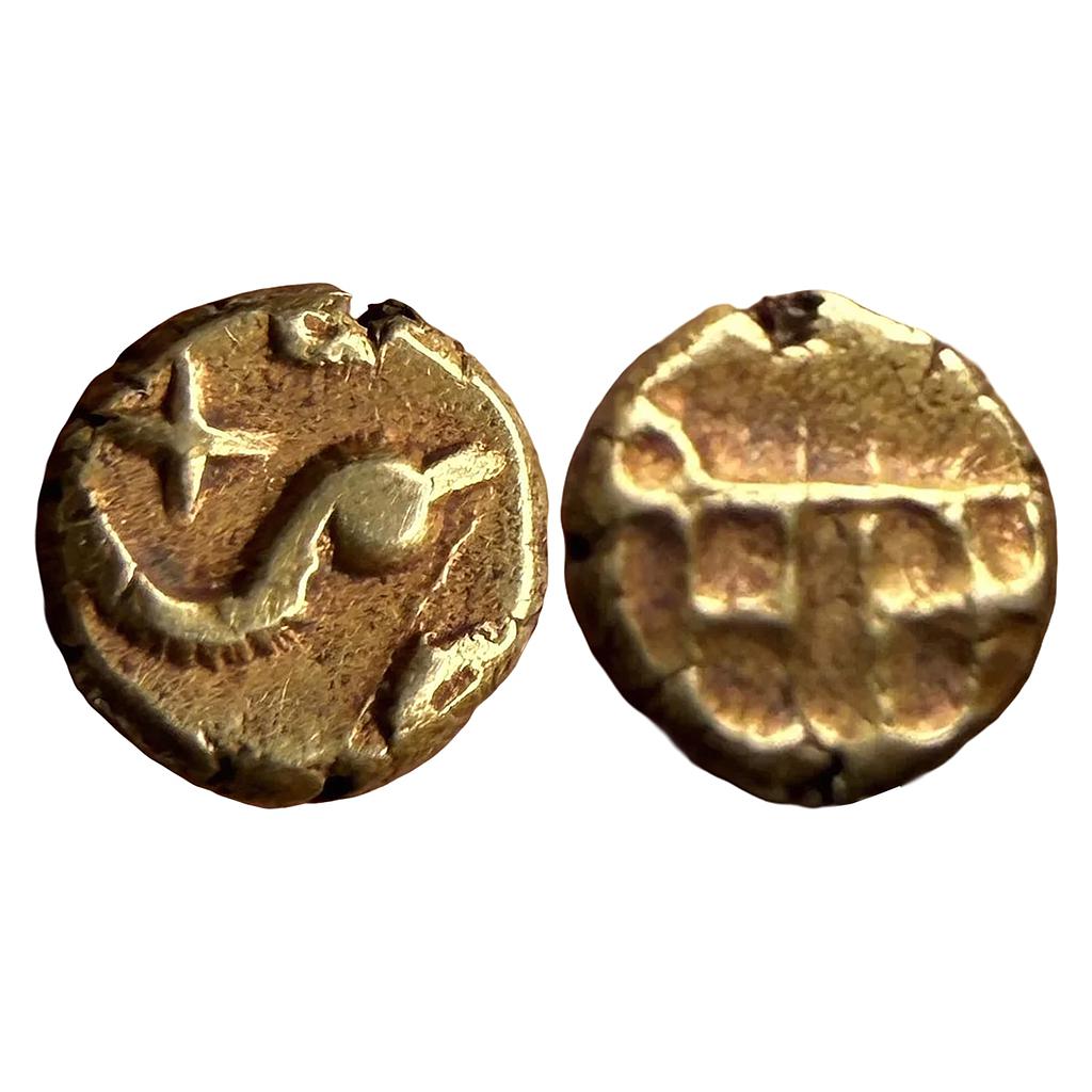 IK Maratha Confideracy Ghorpade Chiefs of Guty Subbaraya possibly of Ramadurg Mint Gold Fanam