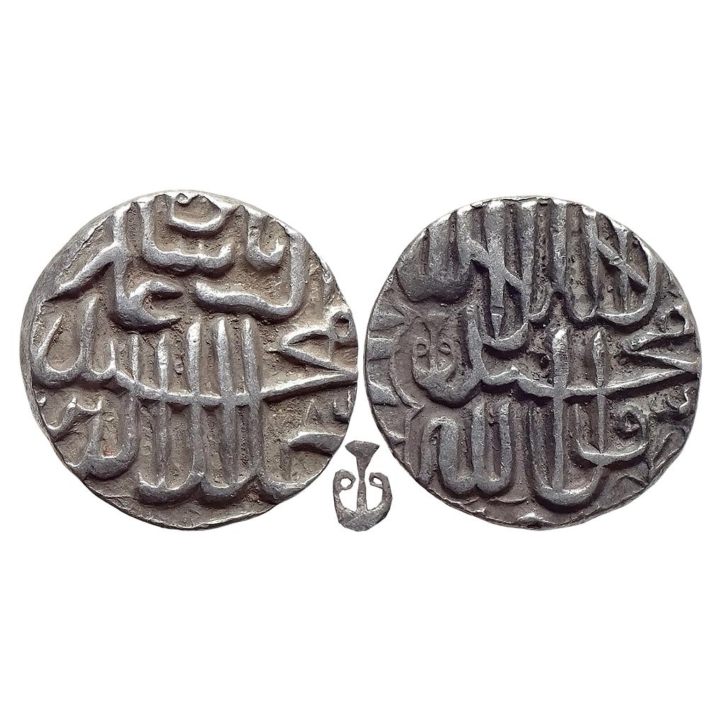 Mughal Akbar Bakkar Bhakkar Mint off flan Silver Rupee