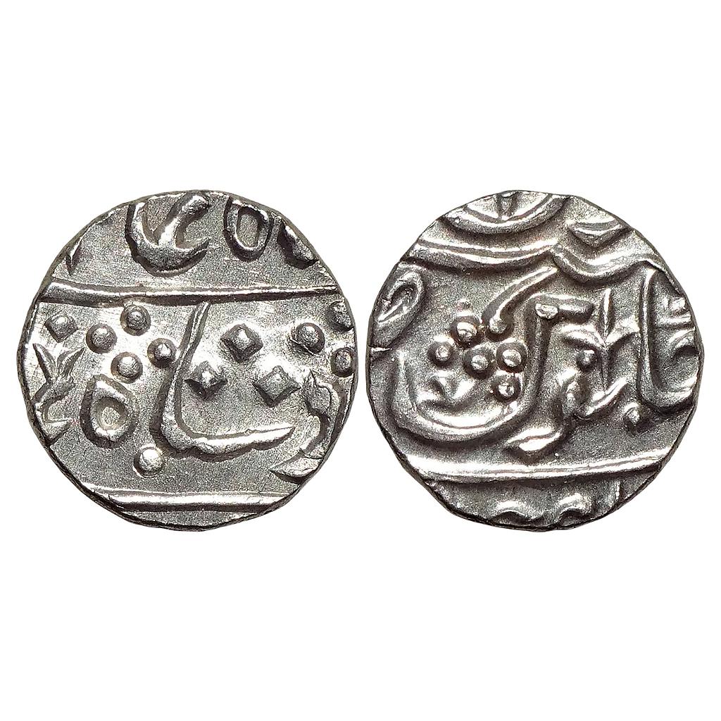 IK Maratha Confederacy INO Shah Alam II Jafarabad urf Chandor Mint Silver Rupee