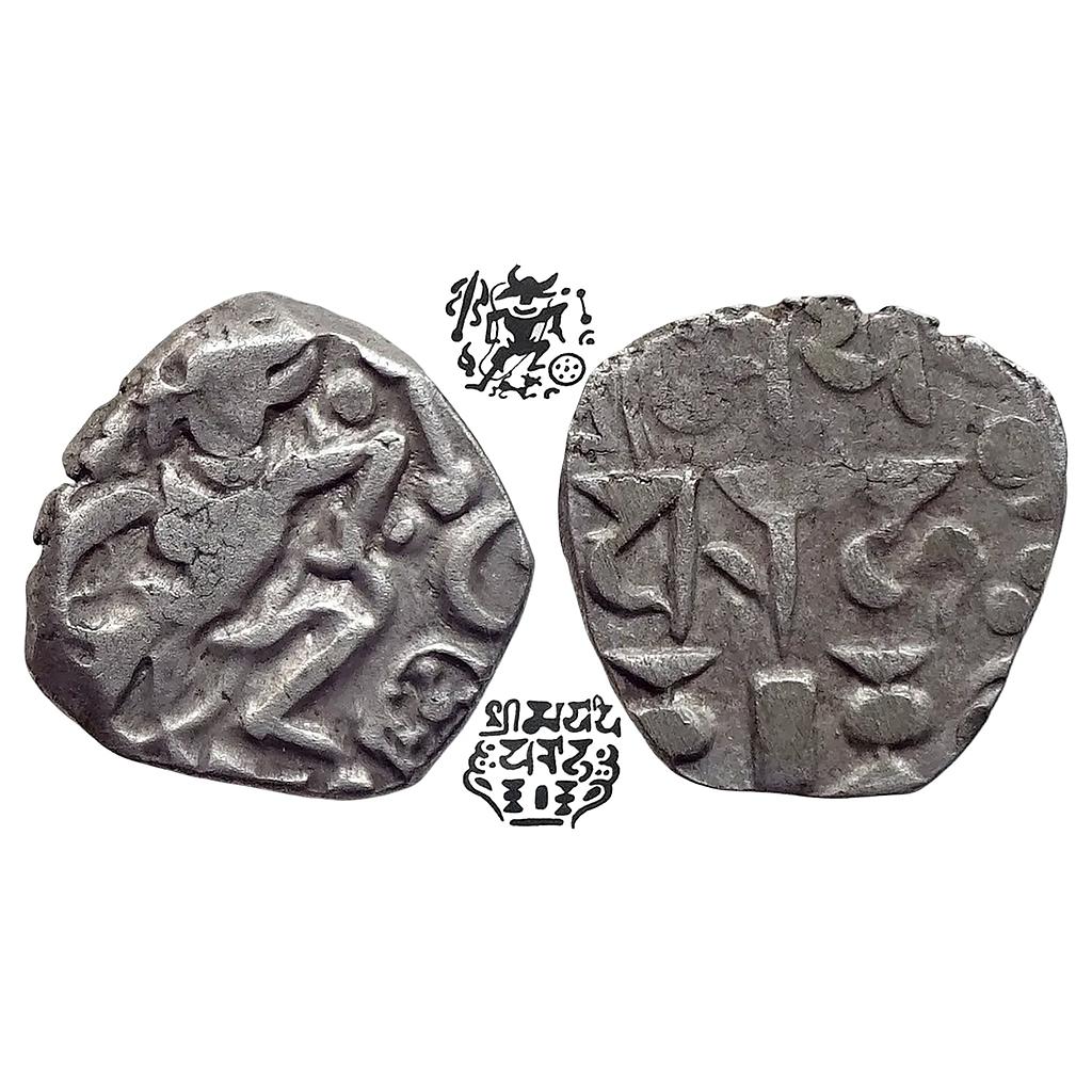 Hindu Medieval Gurjara Prathiharas Bhoja I Silver Dramma