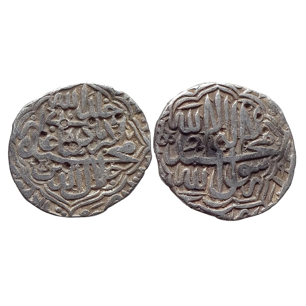 Mughal Akbar Lahore Mint Silver Rupee