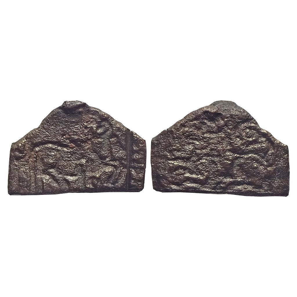 Ancient, Post-Mauryan, Radhamitra, Kaushambi Region, Hexagonal type, Cast Copper