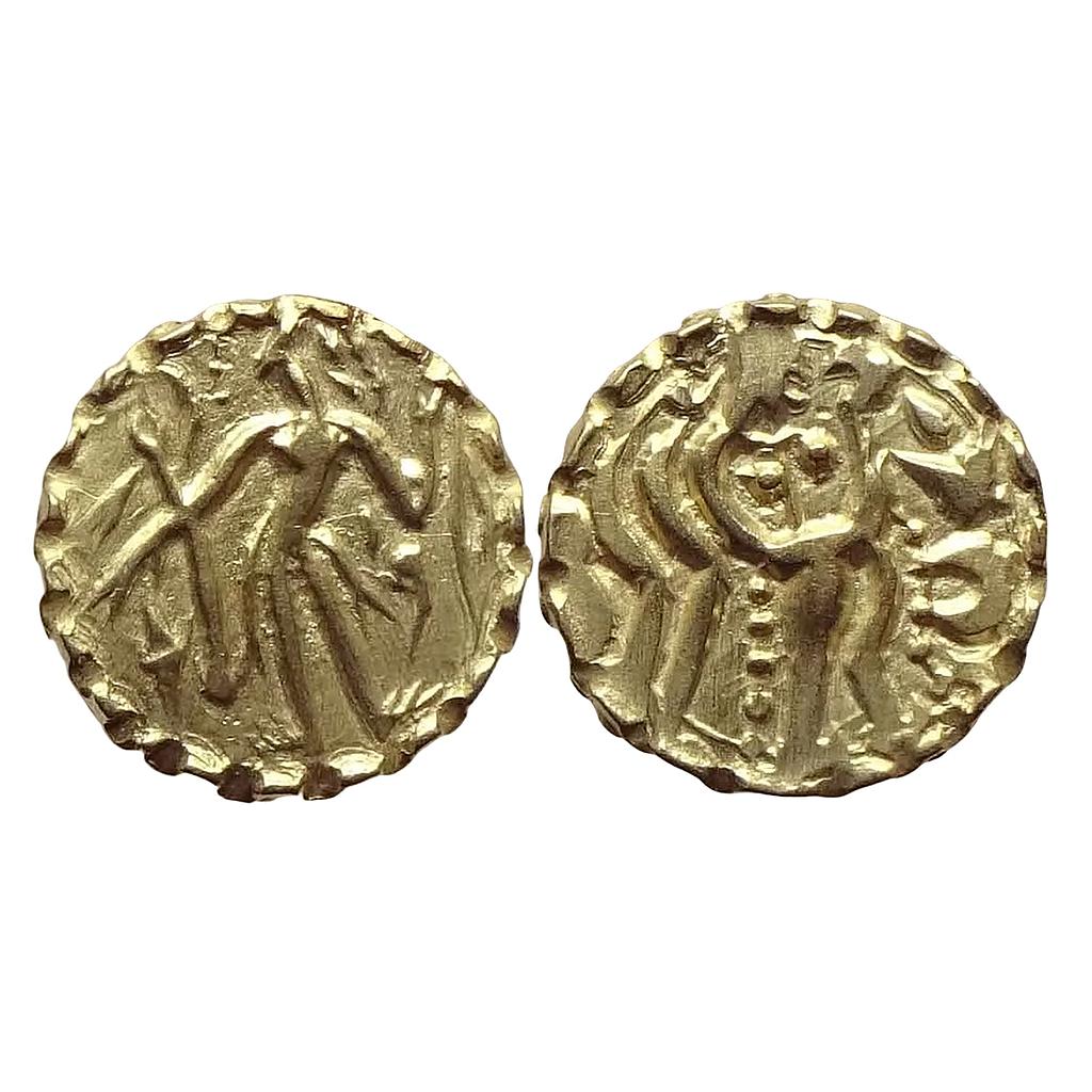 Ancient India Post Gupta Bengal Samatata Region in the name of Shri Dharanarata Debased Gold Dinar