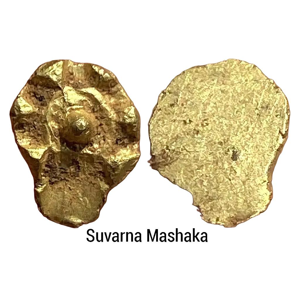 Ancient Archaic Punch Marked Coinage in Gold Suvarna Mashaka