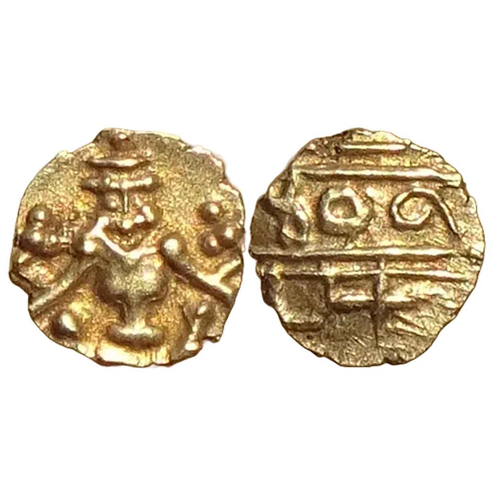 IPS Mysore Wodeyars Kanthirava Narasaraja Wodeyar Yoga Narasimha type Gold Fanam