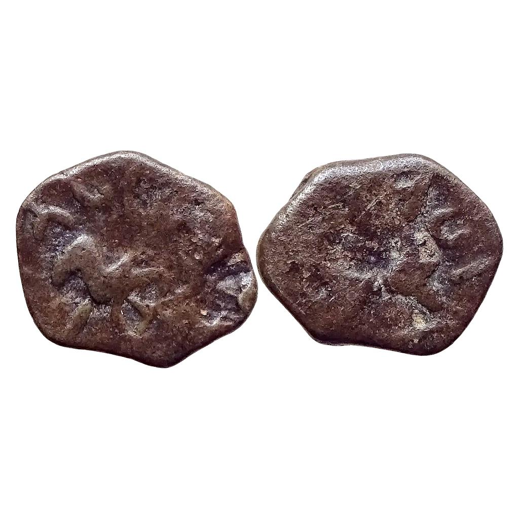 Ancient Western Kshatrapas Kshaharata family Bhumaka Copper Unit