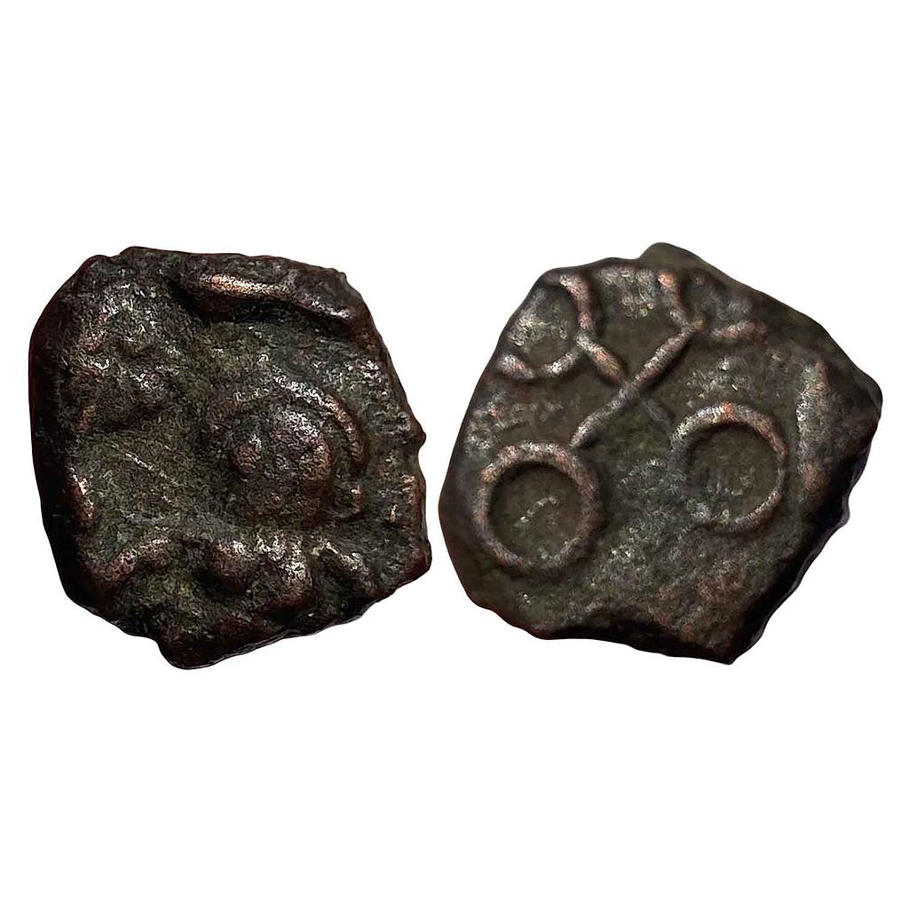 Ancient Ujjain Region Goddess Lakshmi Copper Fractional Unit