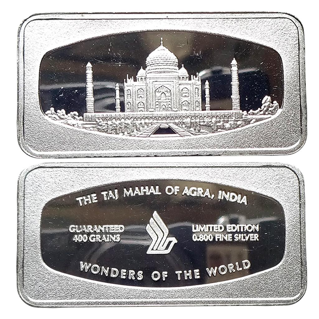 The Taj Mahal of Agra India SIA Wonders of the World Limited Edition Silver Ingot