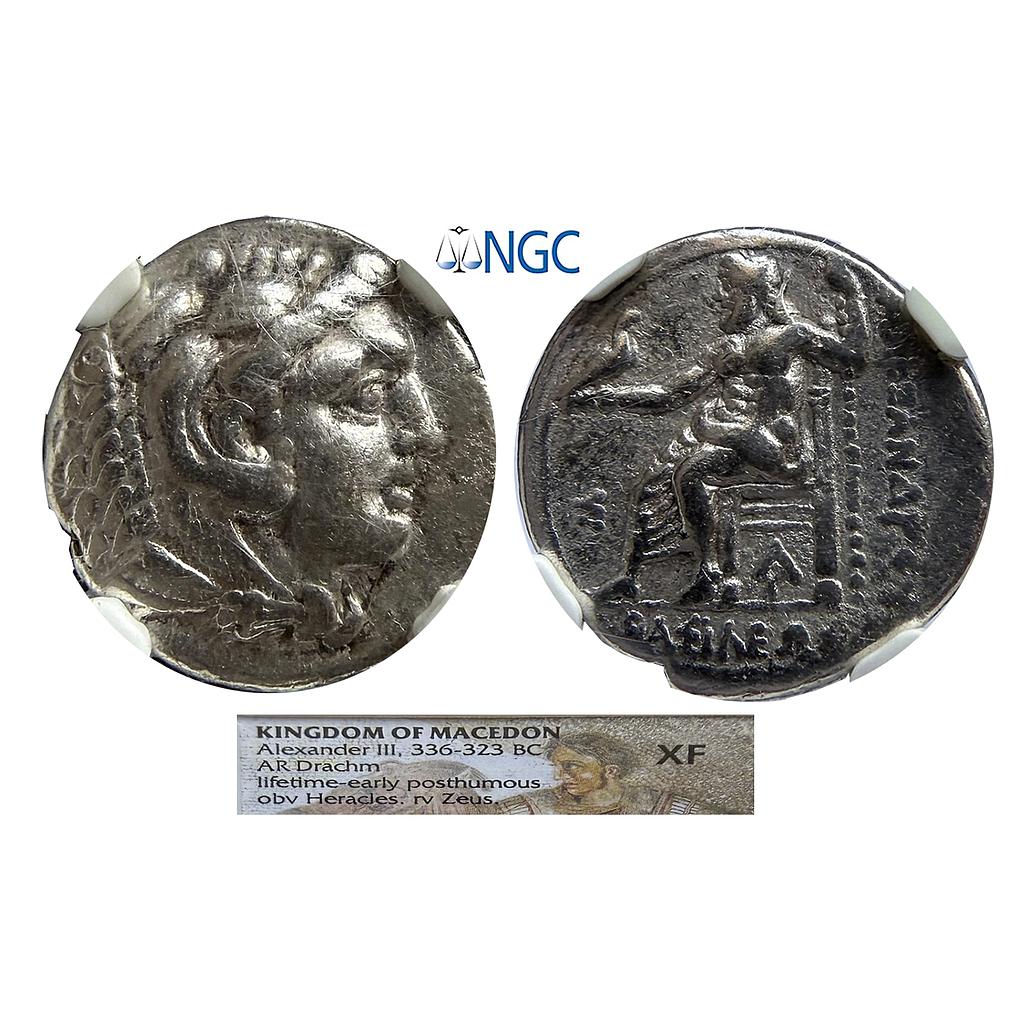 Ancient World Kingdom of Macedon Alexander the Great Lifetime - Early Posthumous Issue Silver Drachm