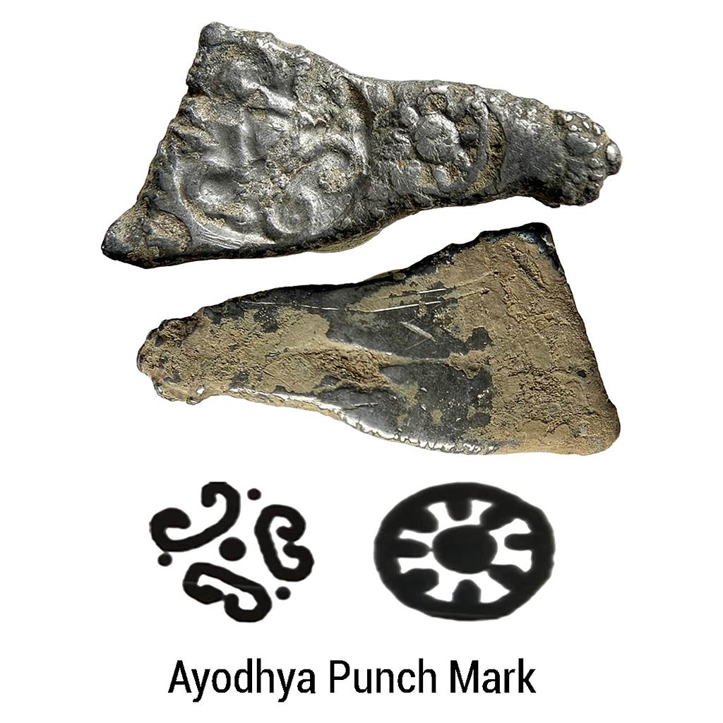 Ancient Ayodhya Punch Mark Gomati-Ghaghara River Valley Silver PMC