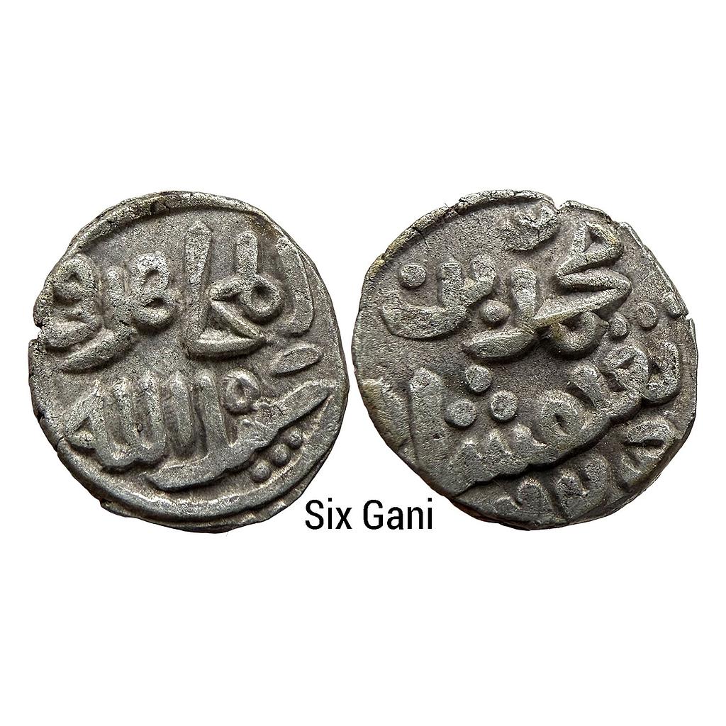 Delhi Sultan Muhammad bin Tughluq Billon Six Gani