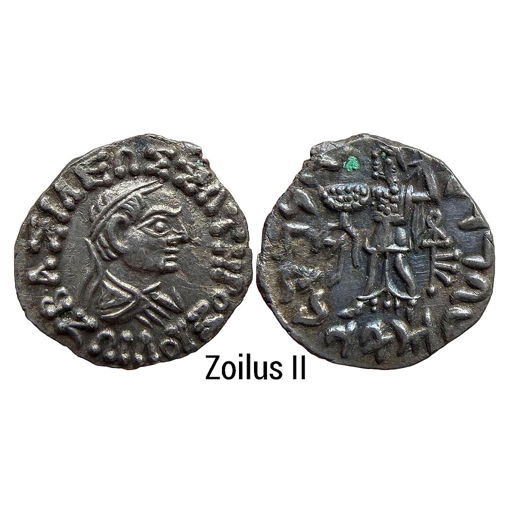 Ancient Indo-Greeks Zoilus II Silver Drachm Indian Standard