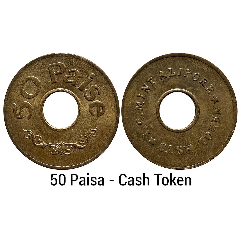Republic of India Bronze 50 Paisa Cash Token