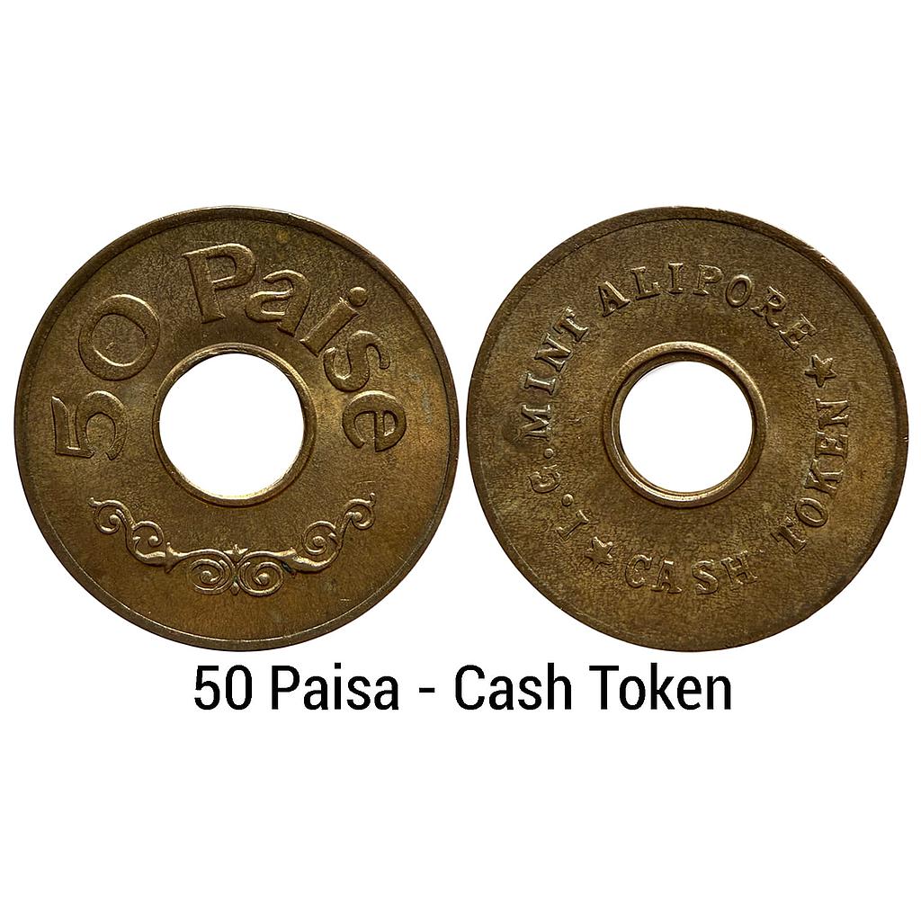 Republic of India Bronze 50 Paisa Cash Token