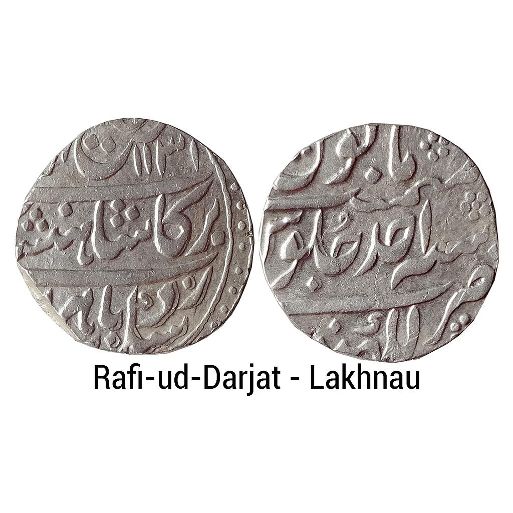 Mughal Rafi-ud-Darjat Lakhnau Mint Silver Rupee