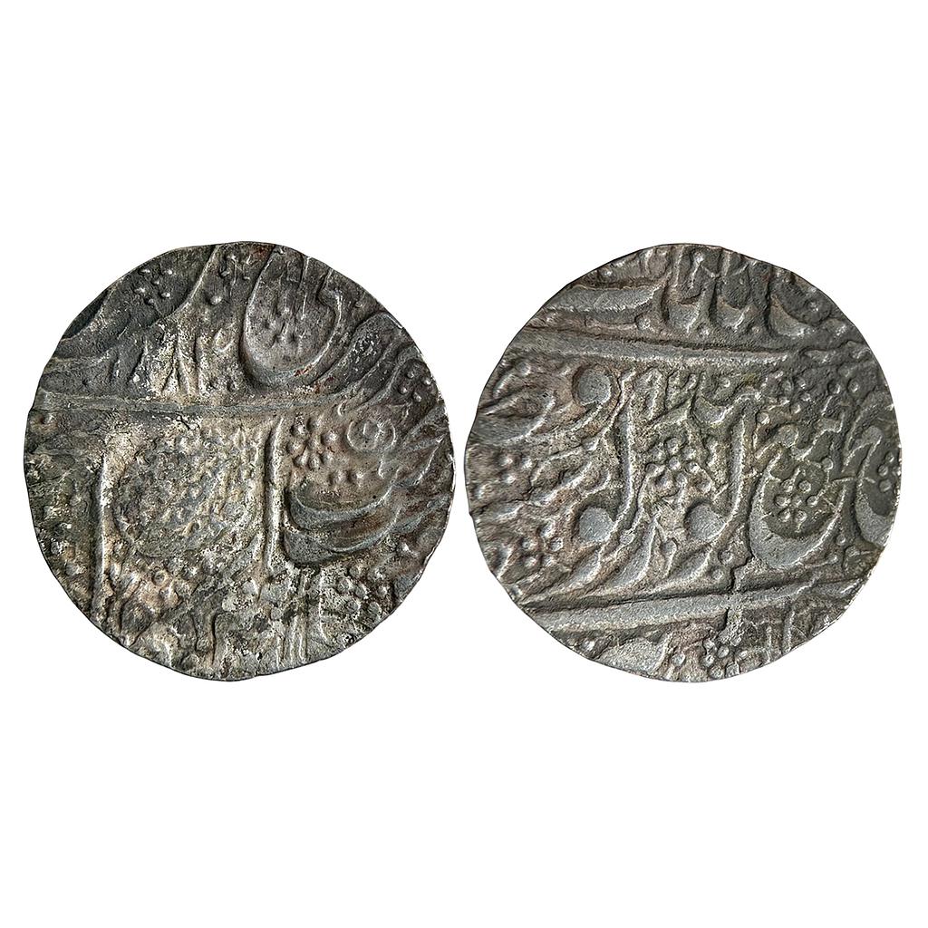 IK Sikh Empire Ranjit Singh VS 1884 1892 Amritsar Mint Nanakshahi Couplet Silver Rupee