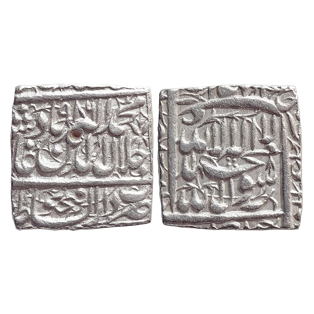 Mughal Akbar Square Kalima Type Dar us-Sultanate Fathpur Mint Silver Square Rupee
