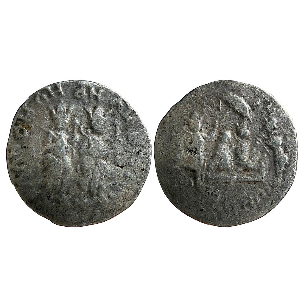 Ram Darbar Tanka Ram &amp; Sita seated Silver Token