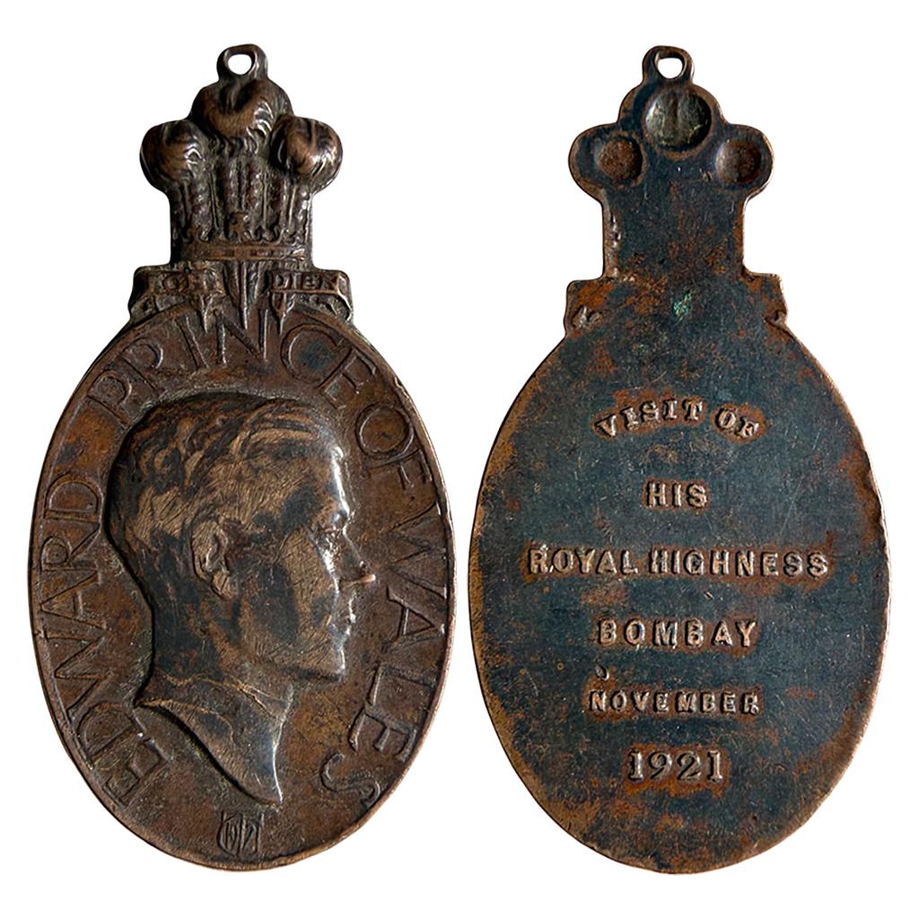 Commemorative issue Edward Prince of Wales Medal Visit of His Royal Highness Bombay Bronze Medal