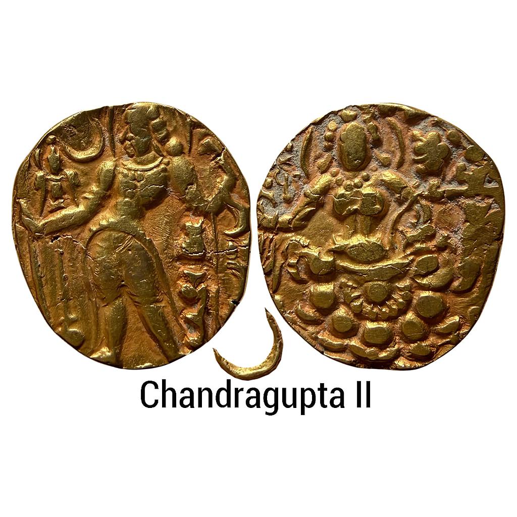 Ancient Guptas Chandragupta II Archer type Gold Dinar