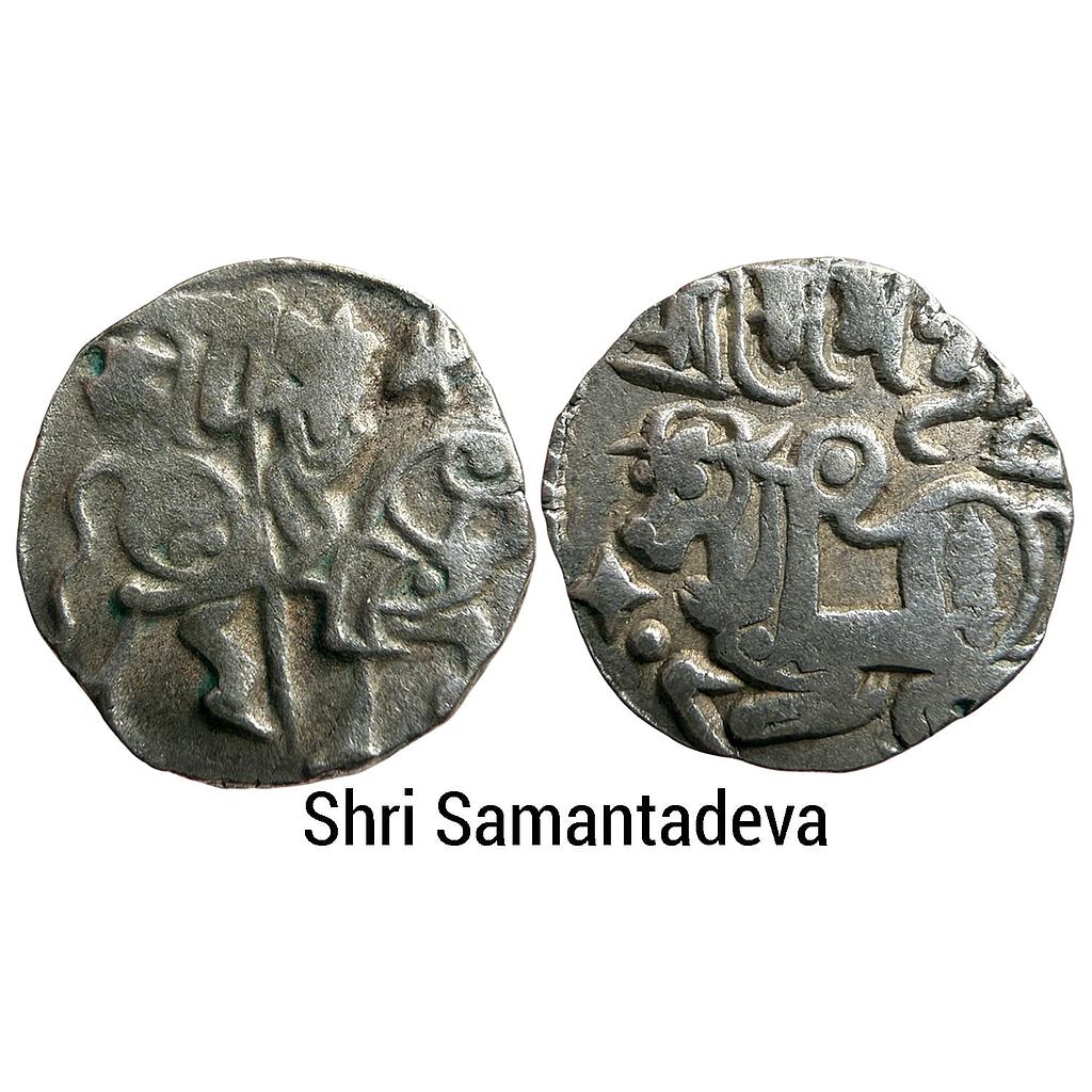 Hindu Medieval Hindu Shahi rulers of Oahind dynasty Shri Samantadeva Silver Jital