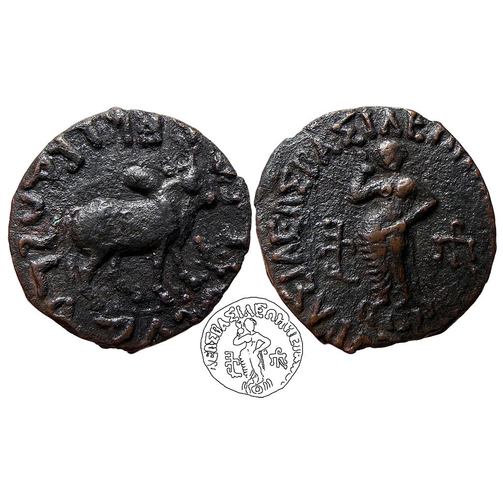 Ancient Indo-Scythians Azes Goddess Lakshmi type Bronze Unit