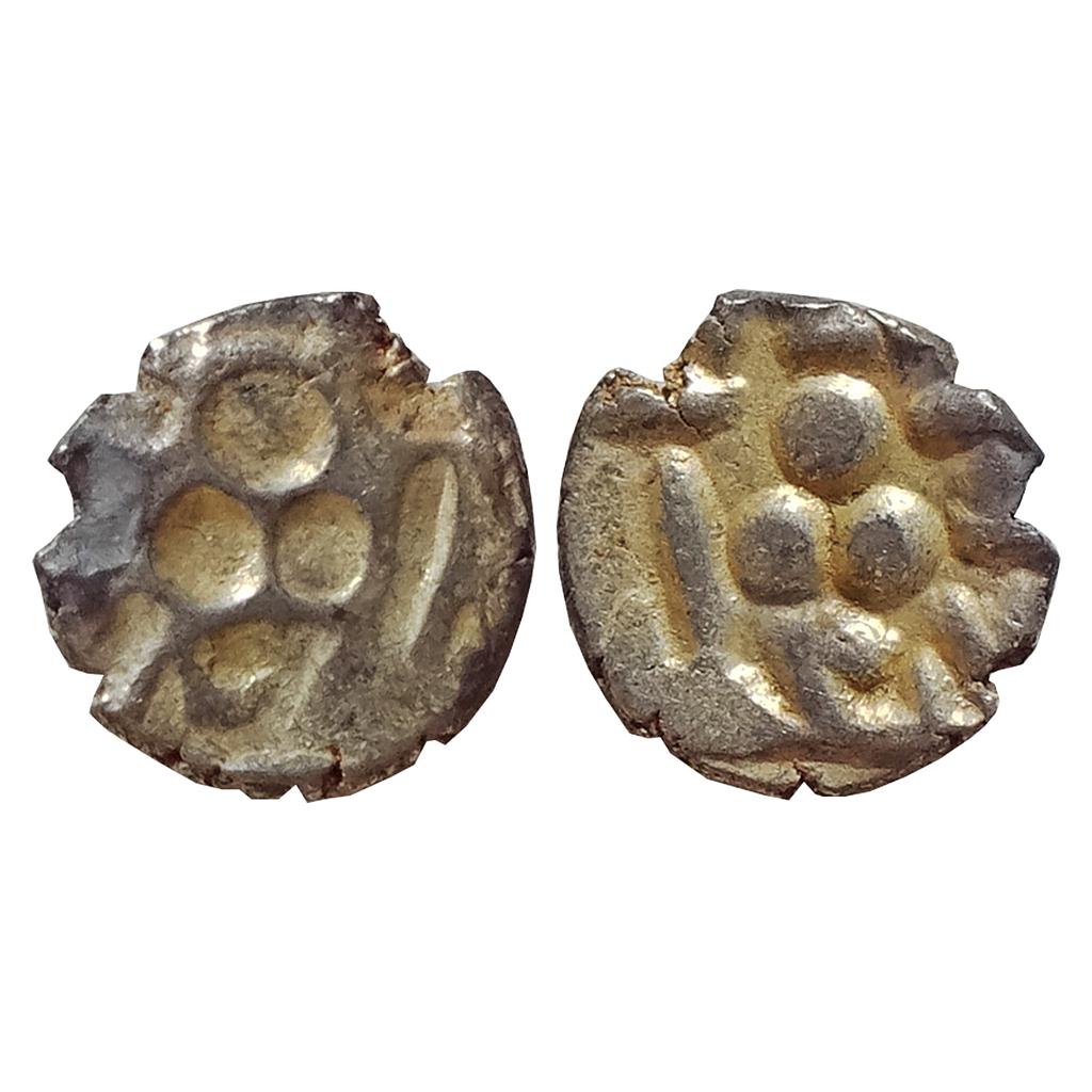 Samid Amirs of Multan, Amir Muhammad-IV, Silver Brockage (Lakhi) of Bilingual Damma (Qanhari Dirham)