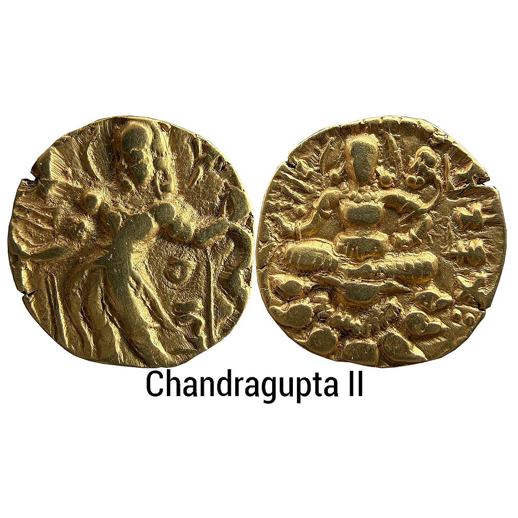 Ancient Guptas Chandragupta II Archer type Gold Dinar